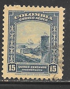 Columbia C153: 15c Spanish Fortification, Cartagena, used, F-VF