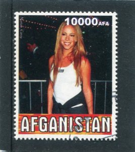 Afghanistan 1999 MARIAH CAREY 1 value Perforated Fine Used VF