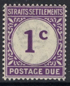 MALAYA STRAITS SETTLEMENTS SGD1 1924 1c VIOLET MTD MINT