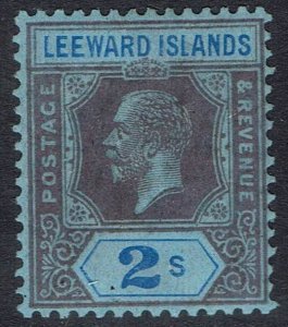 LEEWARD ISLANDS 1912 KGV 2/- WMK MULTI CROWN CA