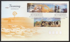 AUSTRALIA - SC##1651-1655 FARMING IN AUSTRALIA (1998) FDC