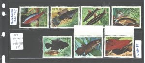 NICARAGUA 1981 FISH #1120-1124 & #C983-C984 MNH