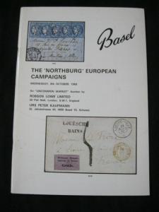 ROBSON LOWE AUCTION CATALOGUE 1969 NORTHBURG EUROPEAN CAMPAIGNS