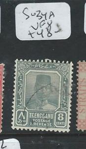 MALAYA TRENGGANU (P0810B) SULTAN 8C  SG 34A  VFU