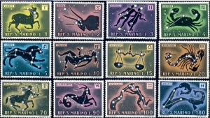 Signs of the Zodiac, San Marino SC#716-727 MNH set