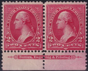 #279B Mint OG, Fine, Pair, imprint (CV $18) (CV $9 - ID45531) - Joseph Luft