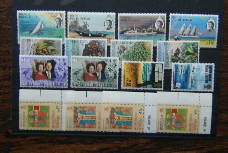 BIOT 1969 1974 Ships Wildlife Royal Silver Wedding Easter Post Office MNH