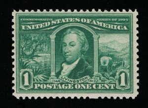 AFFORDABLE GENUINE SCOTT #323 F-VF MINT OG NH 1¢ GREEN 1904 LOUISIANA PURCH