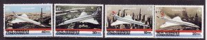 New Hebrides-Sc#254-7- id9-unused NH set-Planes-Concorde-1978-