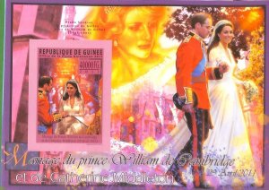 A0574  - GUINEE Guinea - ERROR  IMPERF SHEET - 2011  Royalty WILLIAM & KATE