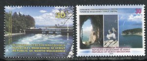 244 - NORTH MACEDONIA 2020 - Tourism - Birds - Bridge - Cave - MNH Set