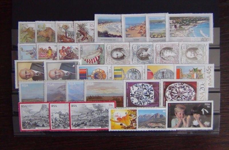 South Africa 1978 1984 sets Medals Diamonds Art Zulu Sport Fossils Sport etc MNH