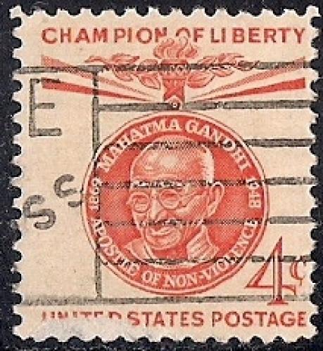 1174 4 cent Mahatma Gandhi, India Stamp used VF