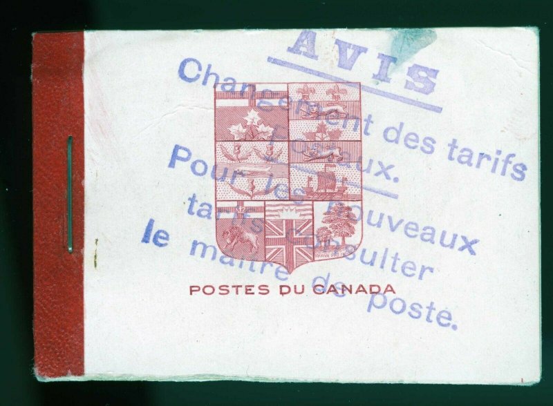 Canada Booklet Unitrade BK5f in French, Red Binding