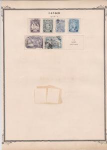 mexico stamps on 2 album page ref 13469