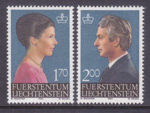 Liechtenstein 799-800 MNH 1984 Princess Marie Aglae & Prince Hans Adam Set