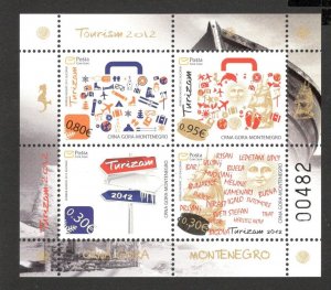 MONTENEGRO - MNH BLOCK - TOURISM - 2012.