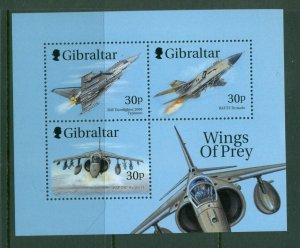 Gibraltar #811a (1999 RAF Fighter Plane sheet) VFMNH CV $3.25