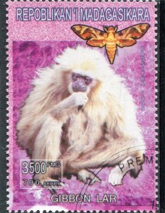 Malagasy 1999 MONKEY GIBBON 1 value Perforated Fine Used VF