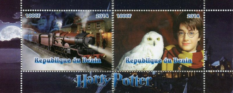 Harry Potter Stamps 2014 MNH Hogwarts Express Trains Owls 2v M/S II