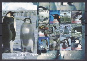 BRITISH ANTARCTIC 2006 Penguins of the Antarctic S/S; Scott C2, SG 424a; MNH