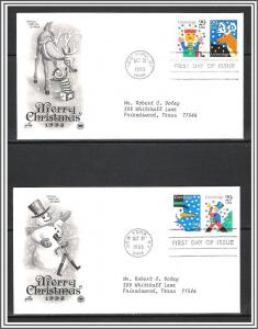 US #2791-2794 Christmas FDC