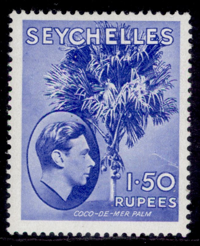 SEYCHELLES GVI SG147, 1r 50 ultramarine, M MINT. Cat £48. CHALKY