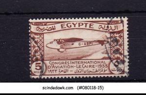 EGYPT - 1933 PASSENGER AIRPLANE / AVIATION - SCOTT#172 - 1V - USED