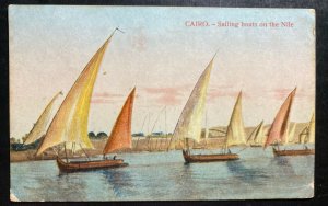 1916 British Army Post Office Suez Egypt Picture Postcard Cover To England