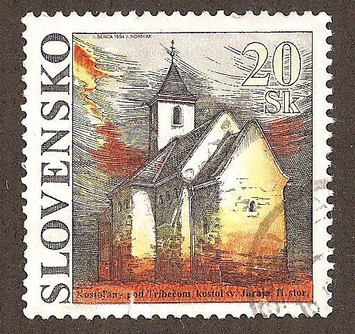 Slovakia 194 - Used - St. George's Church (cv $1.00)