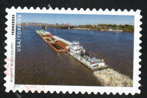 SC# 5698h - (58c) - Mighty Mississippi: Tennessee 8 of 10 USED Single Off Paper