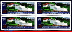 2710 BRAZIL 1999 FORTRESS OF ST.AMARO DA BARRA GRANDE, SP, MI# 2937, BLOCK MNH