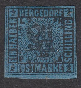 BERGEDORF GERMANY  An old forgery of a classic stamp........................C139