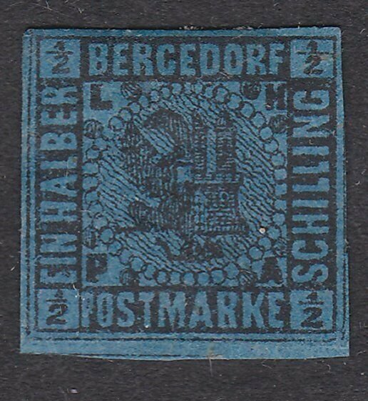 BERGEDORF GERMANY  An old forgery of a classic stamp........................C139