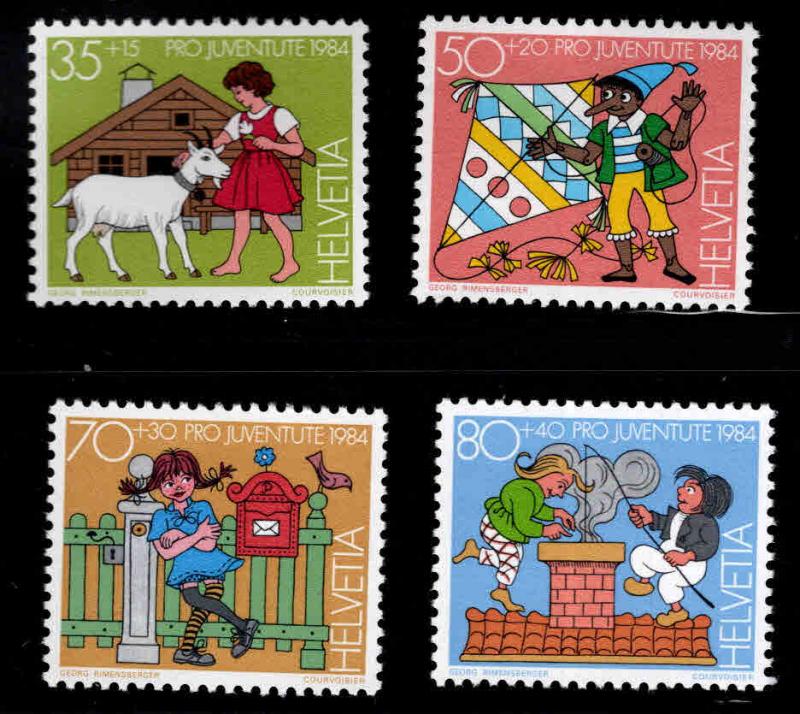 Switzerland Scott B509-B512 MNH** 1984 Fairy tale semi postal set