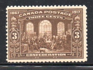 Canada Sc 135 1917 3 c Confederation Anniversary stamp mint