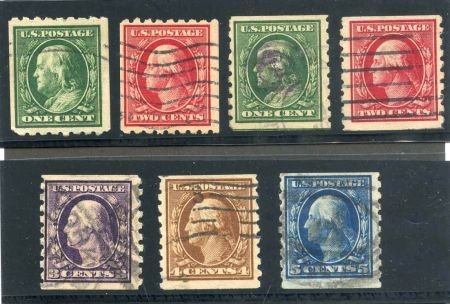 US 390 - 396 Washington / Franklin F - VF Used Set cv 369.00