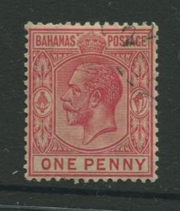 Bahamas - Scott 72 - KGV Definitive - 1921 - Used - Single 1p Stamp