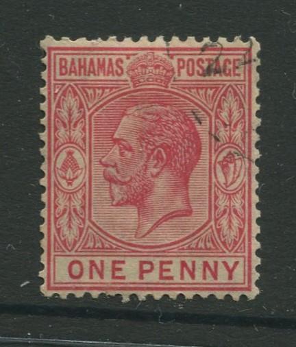 Bahamas - Scott 72 - KGV Definitive - 1921 - Used - Single 1p Stamp