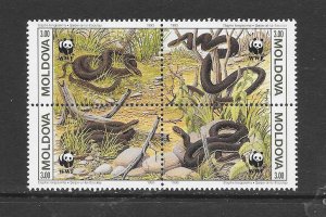 MOLDOVA #72 WWF SNAKES MNH