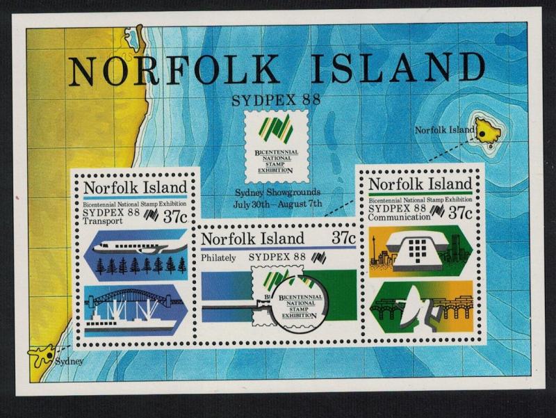 Norfolk Ships Aircraft 'Sydpex '88' National Stamp Exhibition Sydney MS SG#MS447