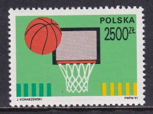 Poland 1991 Sc 3047 Basketball Centenary Stamp MNH