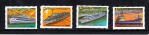 TOUR BOATS, SHIPS, FERRY = full Set of 4 MNH Russia 1981 Sc 4957-4960