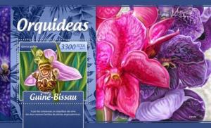 Guinea-Bissau - 2017 Orchids on Stamps - Souvenir Sheet - GB17102b