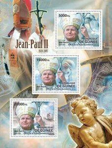 Guinea 2012 - Pope John Paul II (1920-2005). Y&T 6355-6357, Mi 9268-9270