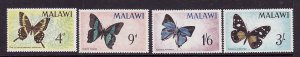 Butterflies-Insects-Malawi-Sc#37-40-unused hinged set-196