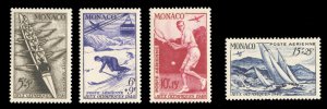 Monaco #CB7-10 Cat$64.50, 1948 Olympic Games, set of four, never hinged