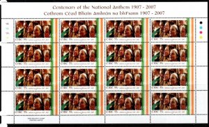 IRELAND SG1861 2007 CENTENARY OF THE NATIONAL ANTHEM SHEETLET MNH