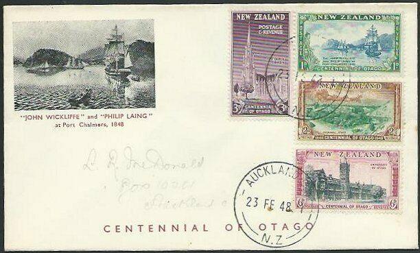 NEW ZEALAND 1948 Otago Centenary commem FDC................................12492