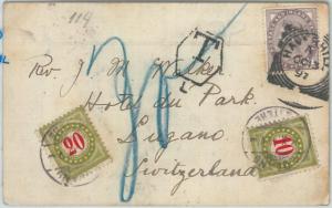 72475 - GB - POSTAL HISTORY:  POSTCARD  to Switzerland TAXED on arrival 1897